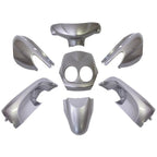 Edge plaatset 9-delig voor yamaha neo's - vanaf bouwjaar 2008 tot 2011 - 2 en 4 takt model - metallic zilver