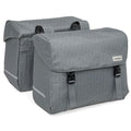 Burgers - new looxs new looxs ® nima mondi joy double - dubbele fietstas - geschikt voor elke bagagedrager - ook voor electrische fietsen - 100% gerecycled polyester - stevig, ruim en vormvast - 38l – grijs