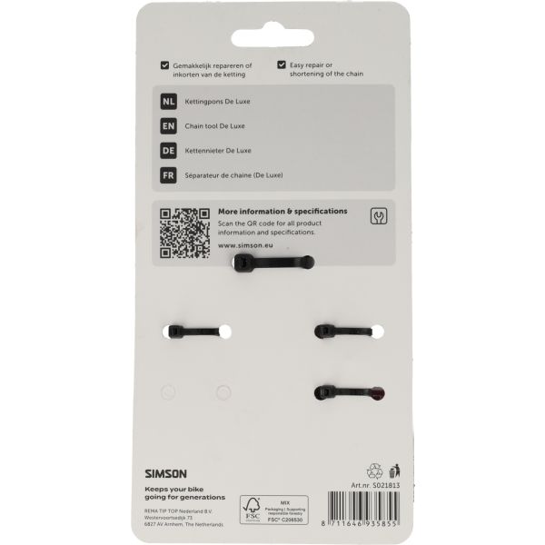 Simson - kettingpons de luxe - voor iedere ketting inclusief pin