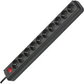 Brennenstuhl eco-line stekkerdoos 10x (zwart, 10x stekker, 1159300010, voor 10 stekkers)