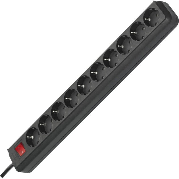 Brennenstuhl eco-line stekkerdoos 10x (zwart, 10x stekker, 1159300010, voor 10 stekkers)