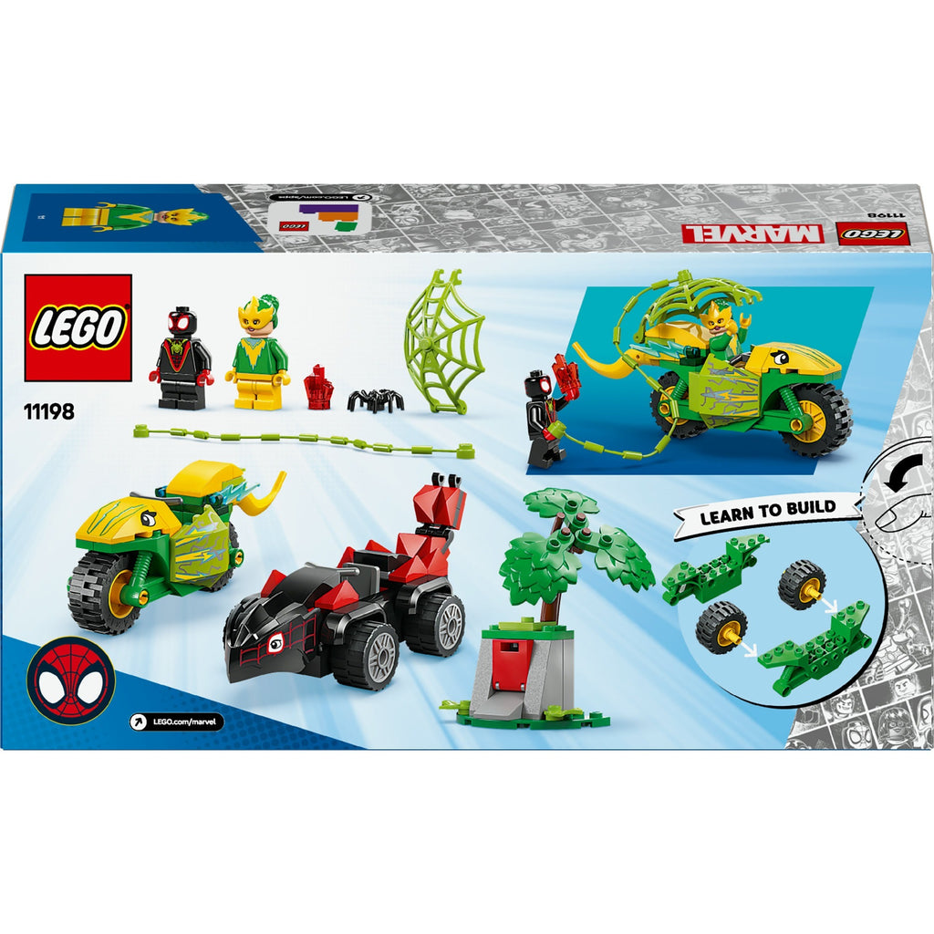 LEGO - spidey 11198 spin en electro achtervolging met dinosaurusvoertuigen