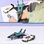 Lego city jet vs. car6 constructiespeelgoed