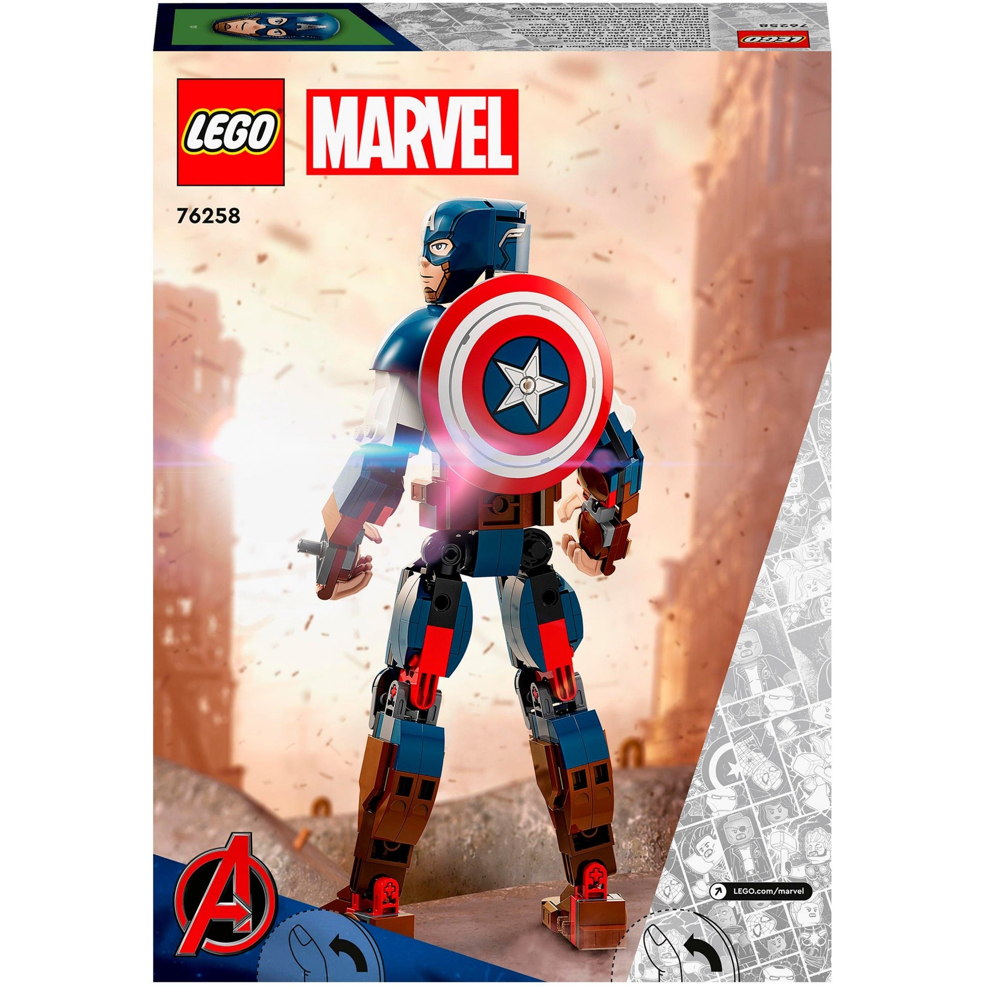 LEGO - super heroes 76258 captain america bouwfiguur