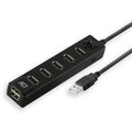 ACT Connectivity - ACT Connectivity usb hub 7 port met aan- en uit schakelaar usb-hub (zwart)