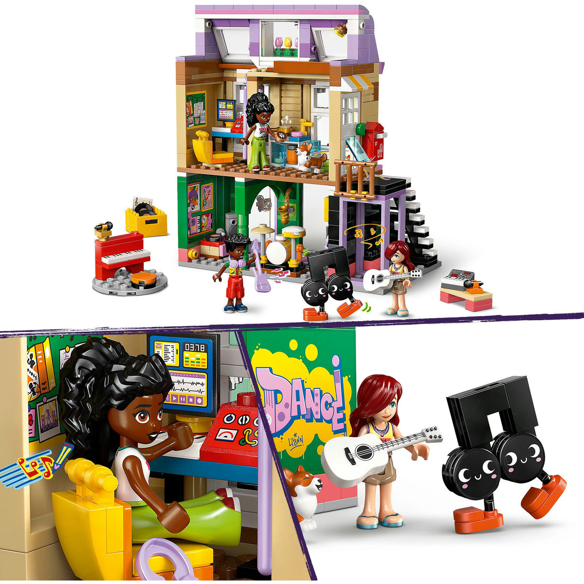 Lego friends muziekwinkel en appartement