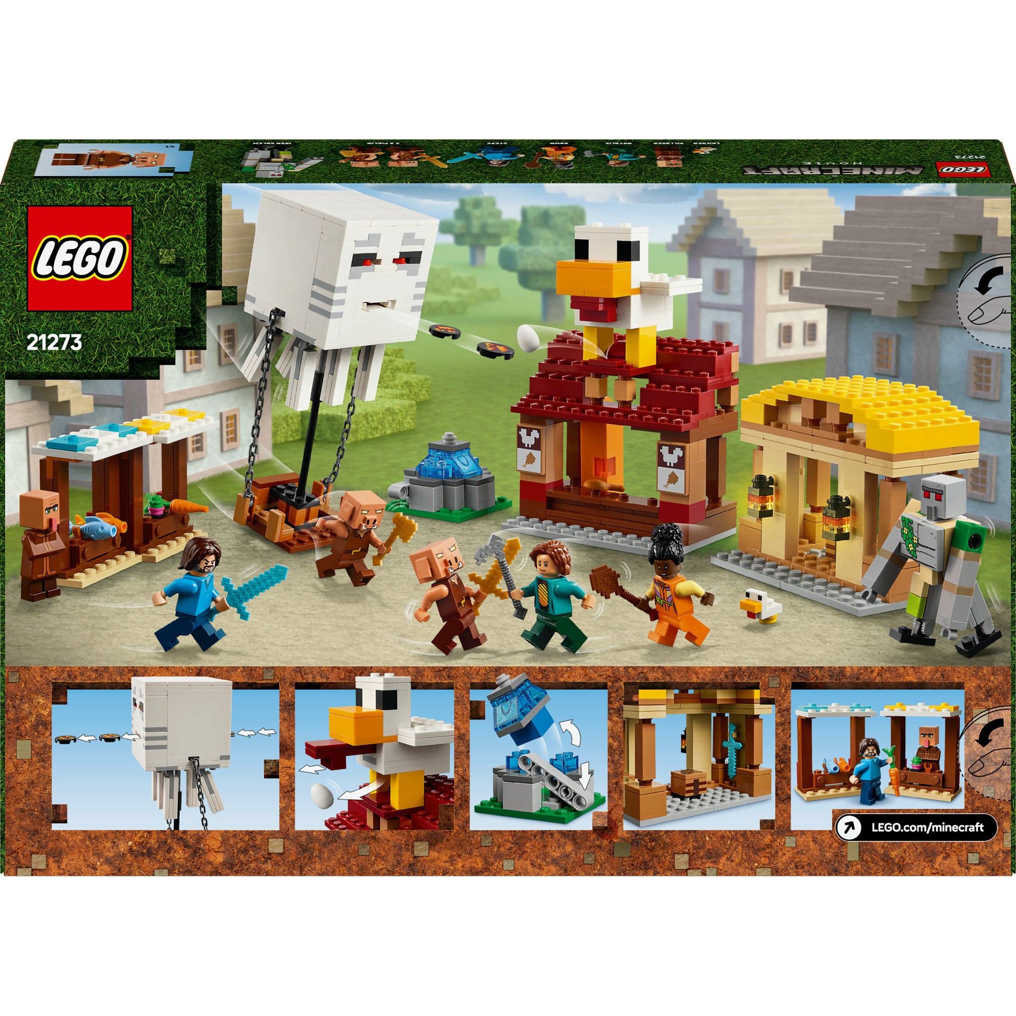 Lego minecraft de ghast-ballon aanval op het dorp - 21273