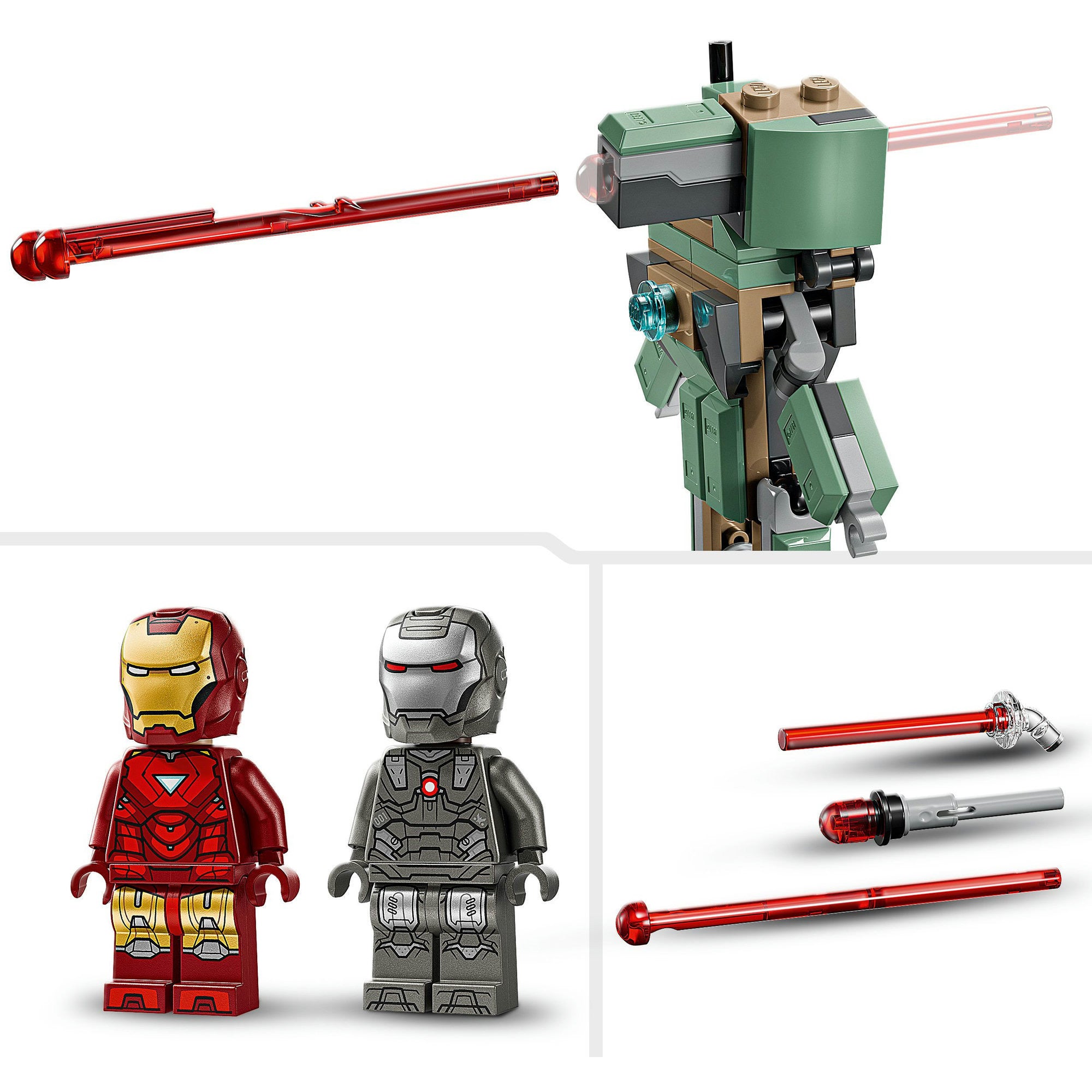 Lego super heroes marvel 76320 iron man en war machine vs hammer drones