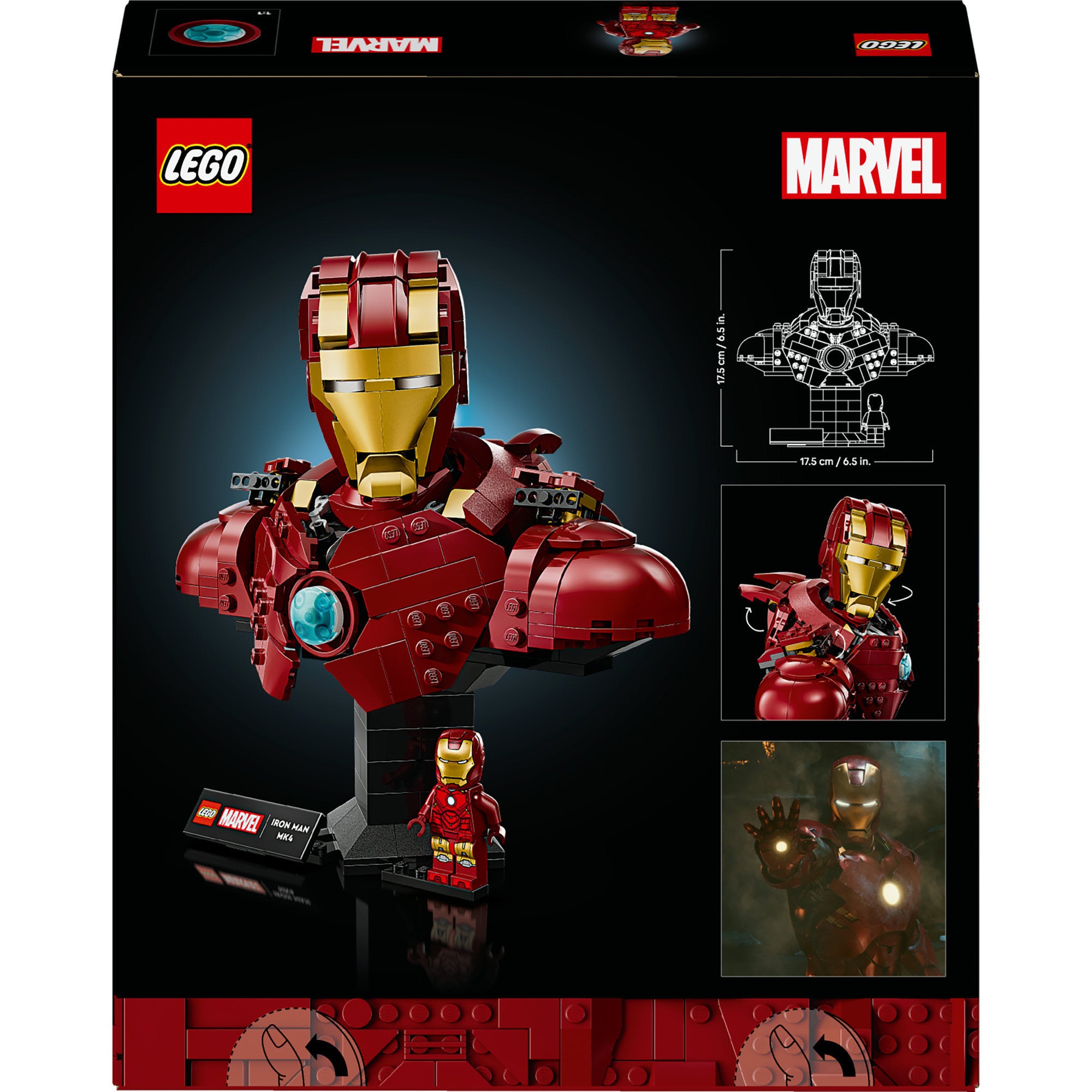 Lego super heroes marvel 76327 iron man mk4 buste