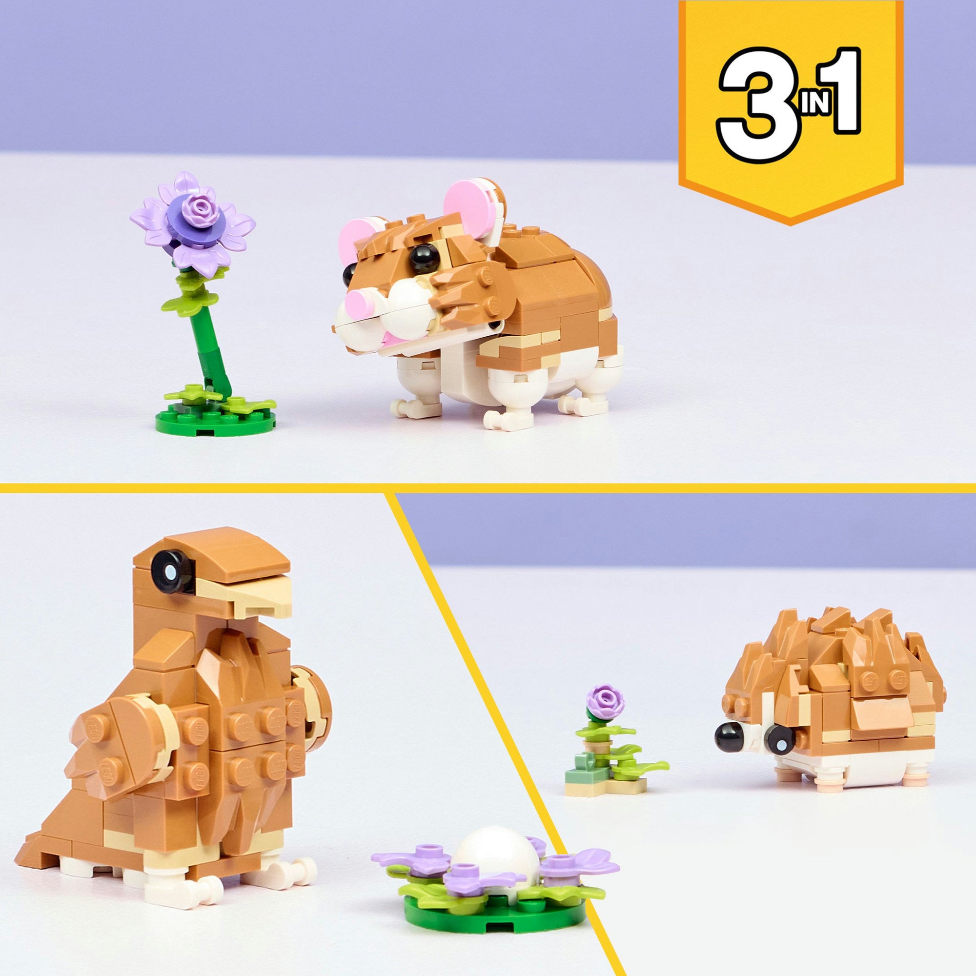 LEGO - ® creator 3in1 schattige hamster met bloem - 31376