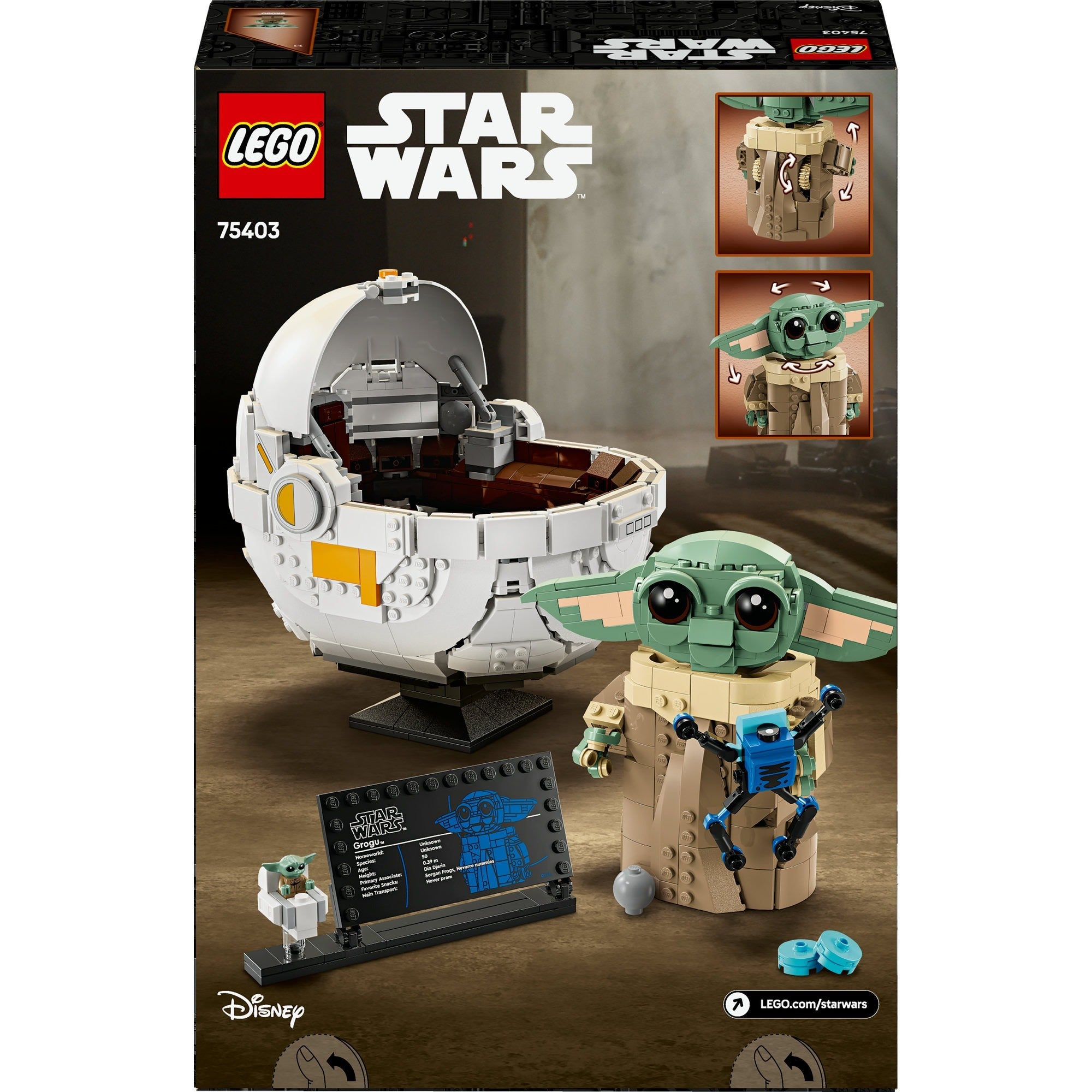 Lego star wars 75403 grogu met zweefkinderwagen