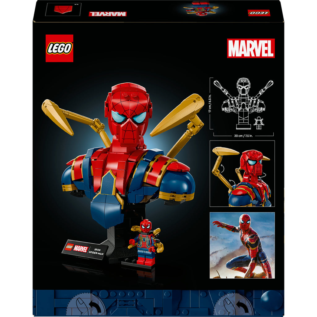 Lego super heroes 76326 iron spider-man buste