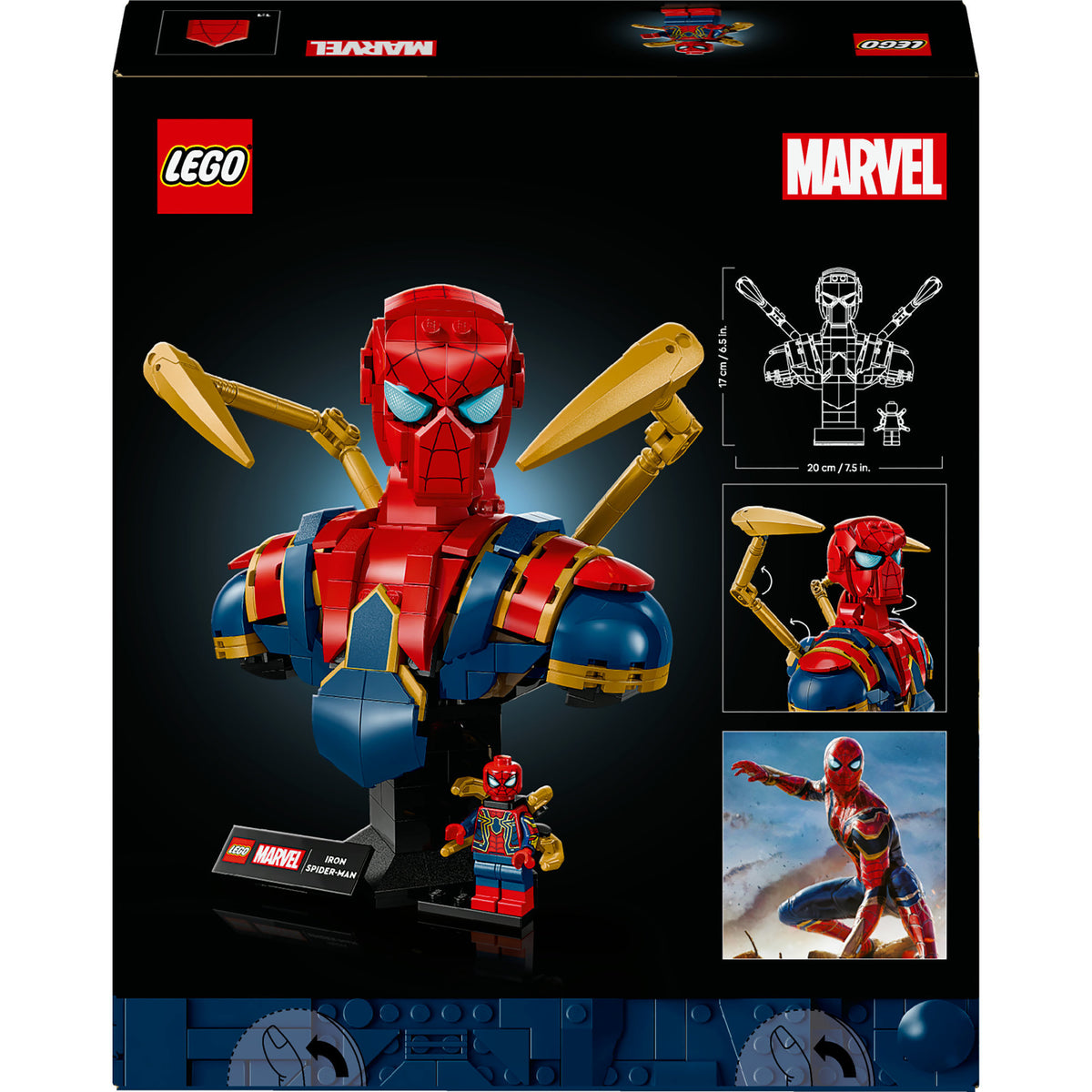 Lego super heroes 76326 iron spider-man buste
