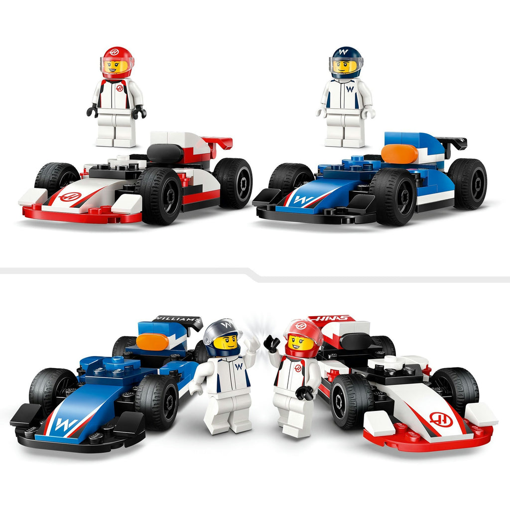 LEGO - city f1 williams racing en haas f1 racewagens - 60464