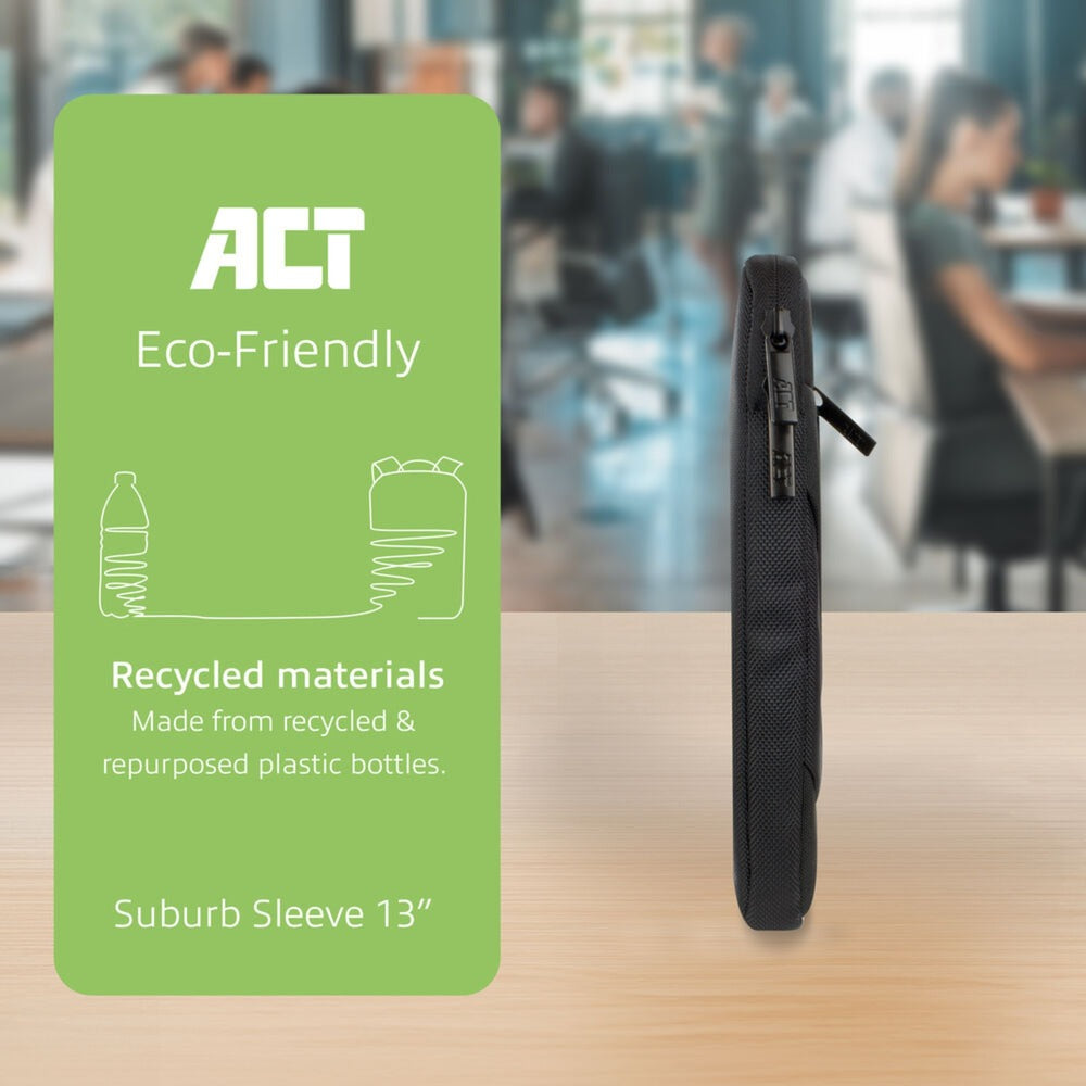 ACT Connectivity - ACT Connectivity suburb laptop sleeve 133" (zwart)