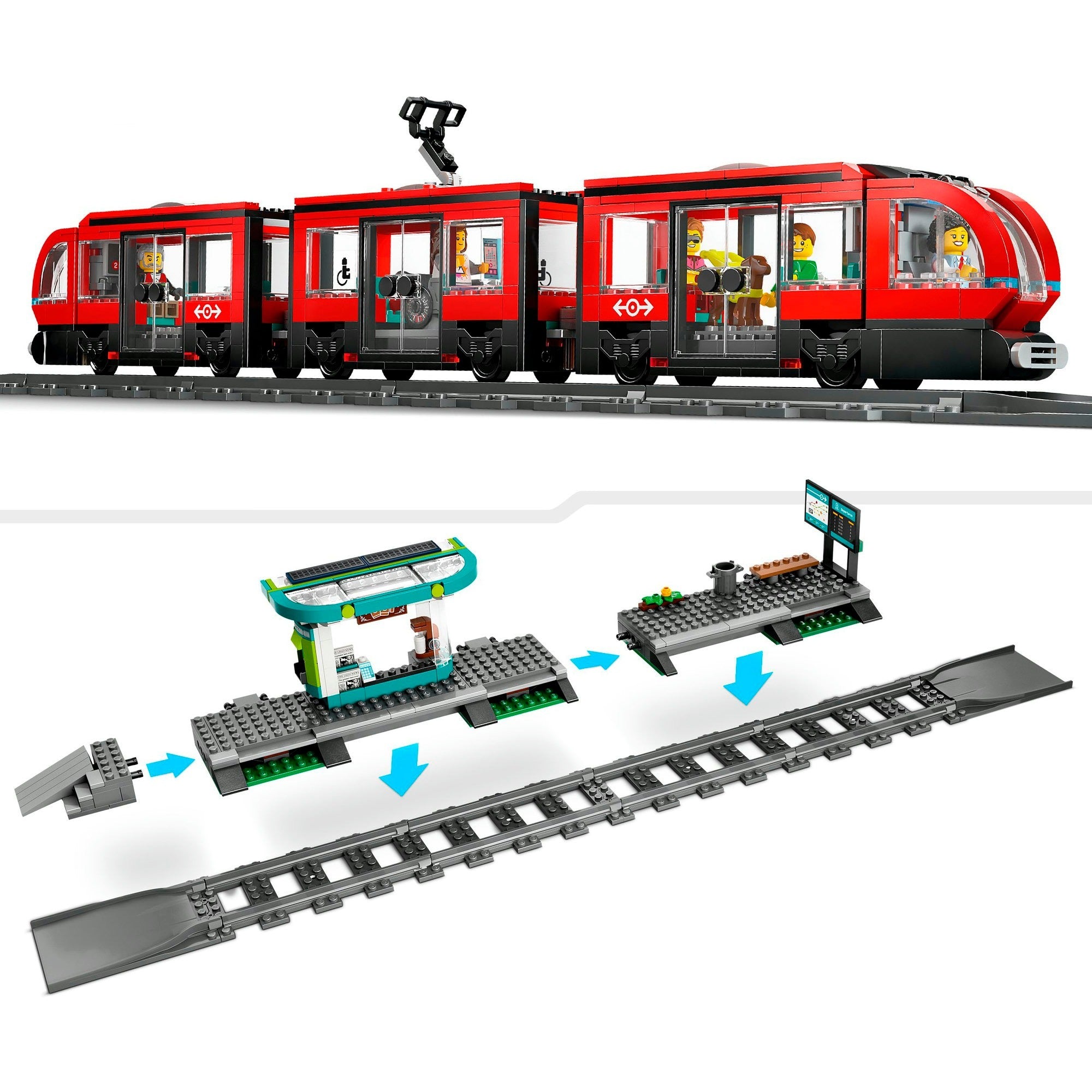 Lego city 60423 stadstram en station