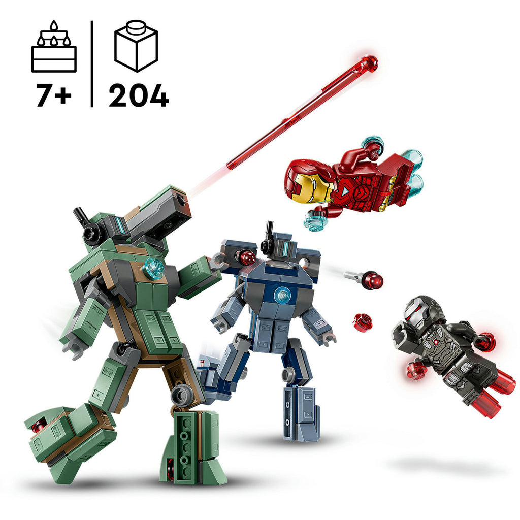 Lego super heroes marvel 76320 iron man en war machine vs hammer drones