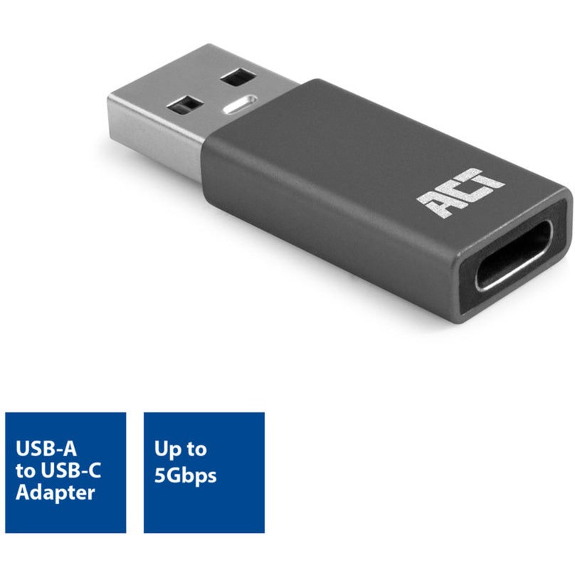 ACT Connectivity - ACT Connectivity usb-a naar usb-c adapter (donkergrijs)