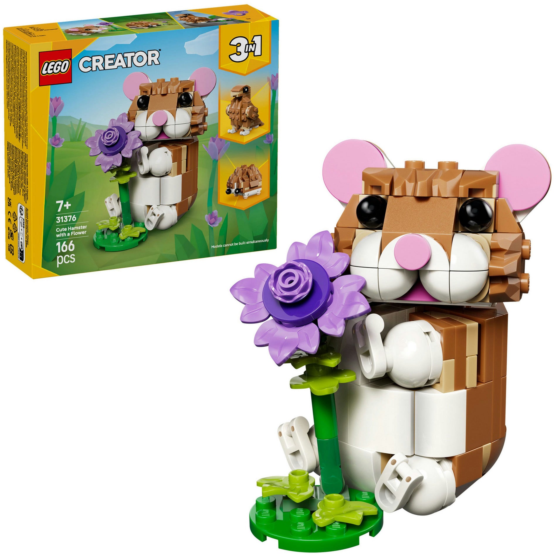LEGO - ® creator 3in1 schattige hamster met bloem - 31376