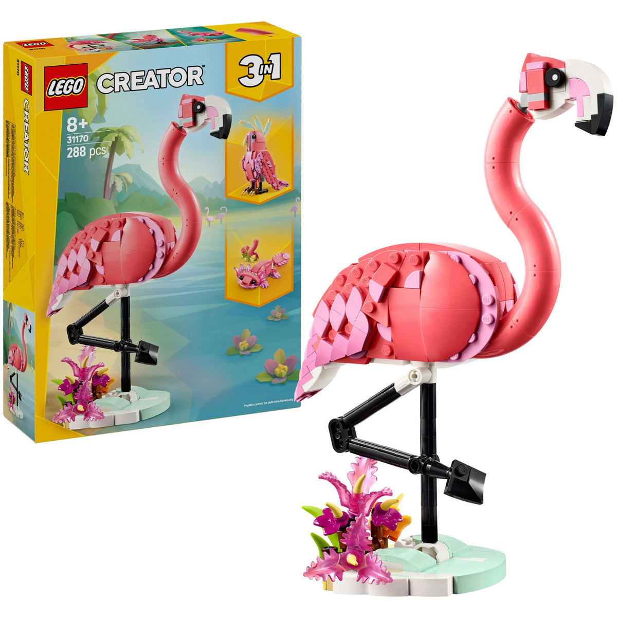 Lego ® creator 3in1 wilde dieren: roze flamingo set - 31170