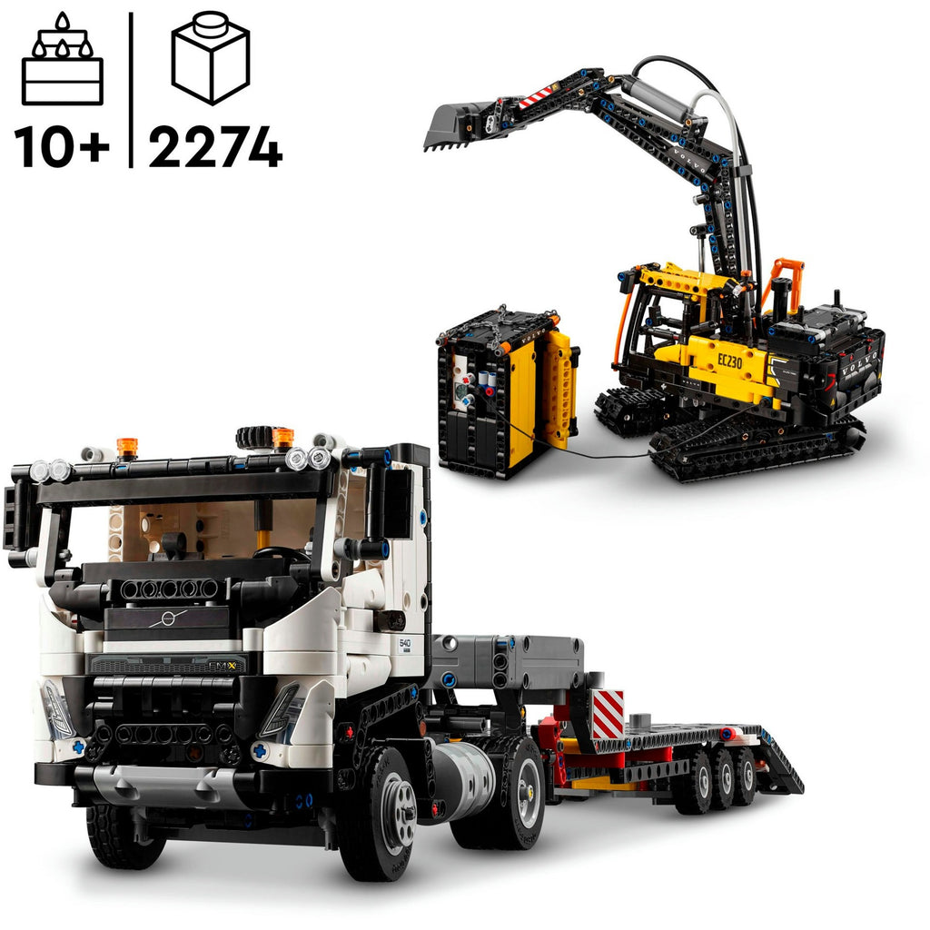 LEGO - technic 42175 volvo fmx truck & ec230 elektrische graafmachine
