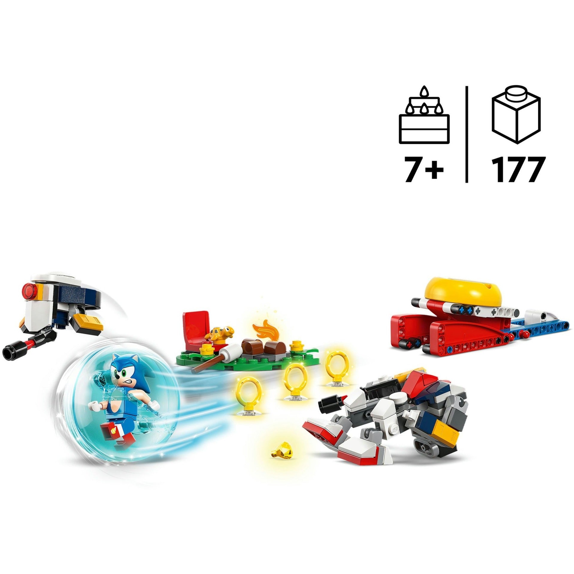 Lego sonic the hedgehog 77001 sonics kracheting bij het kampvuur