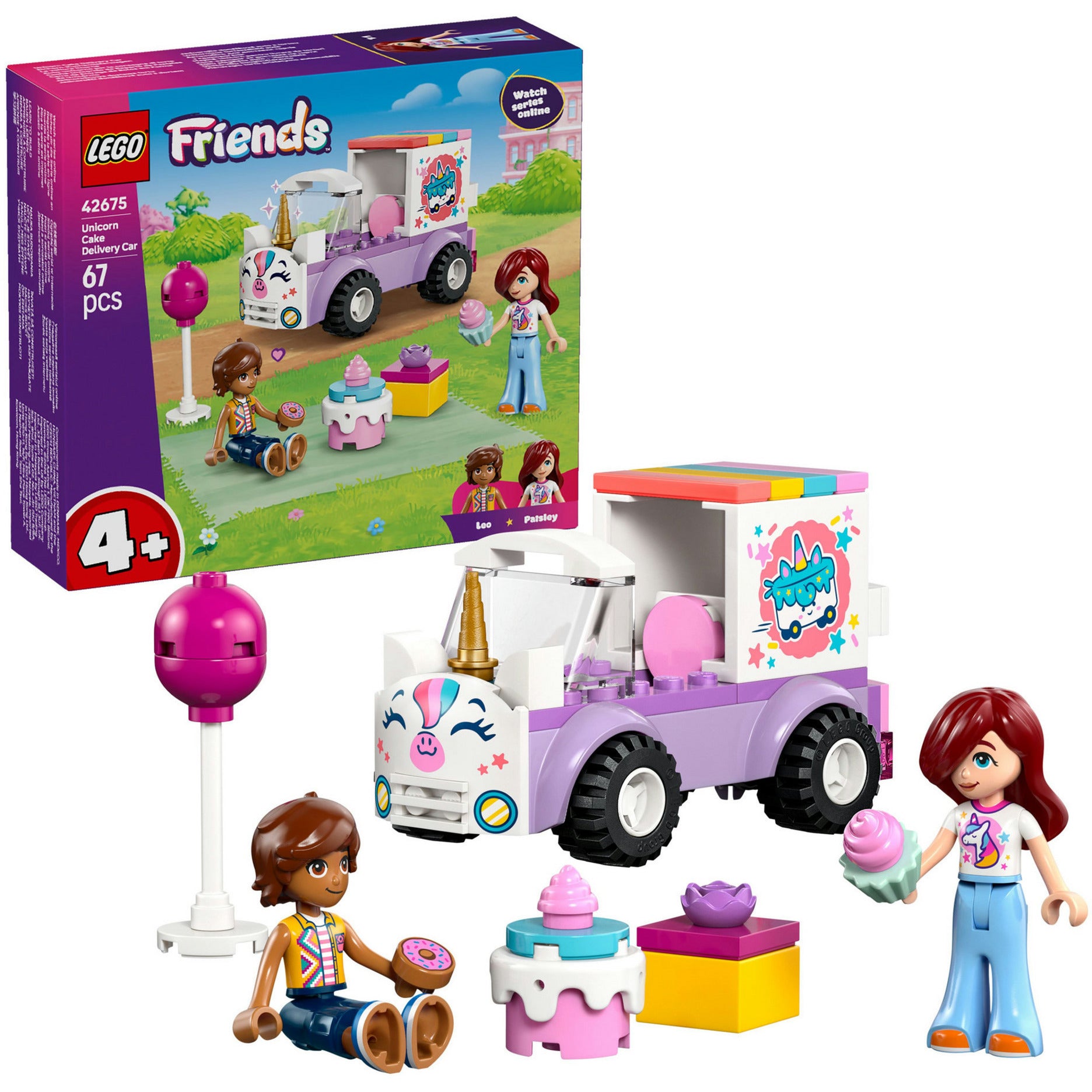 LEGO - friends 42675 eenhoorn taartenbezorgauto