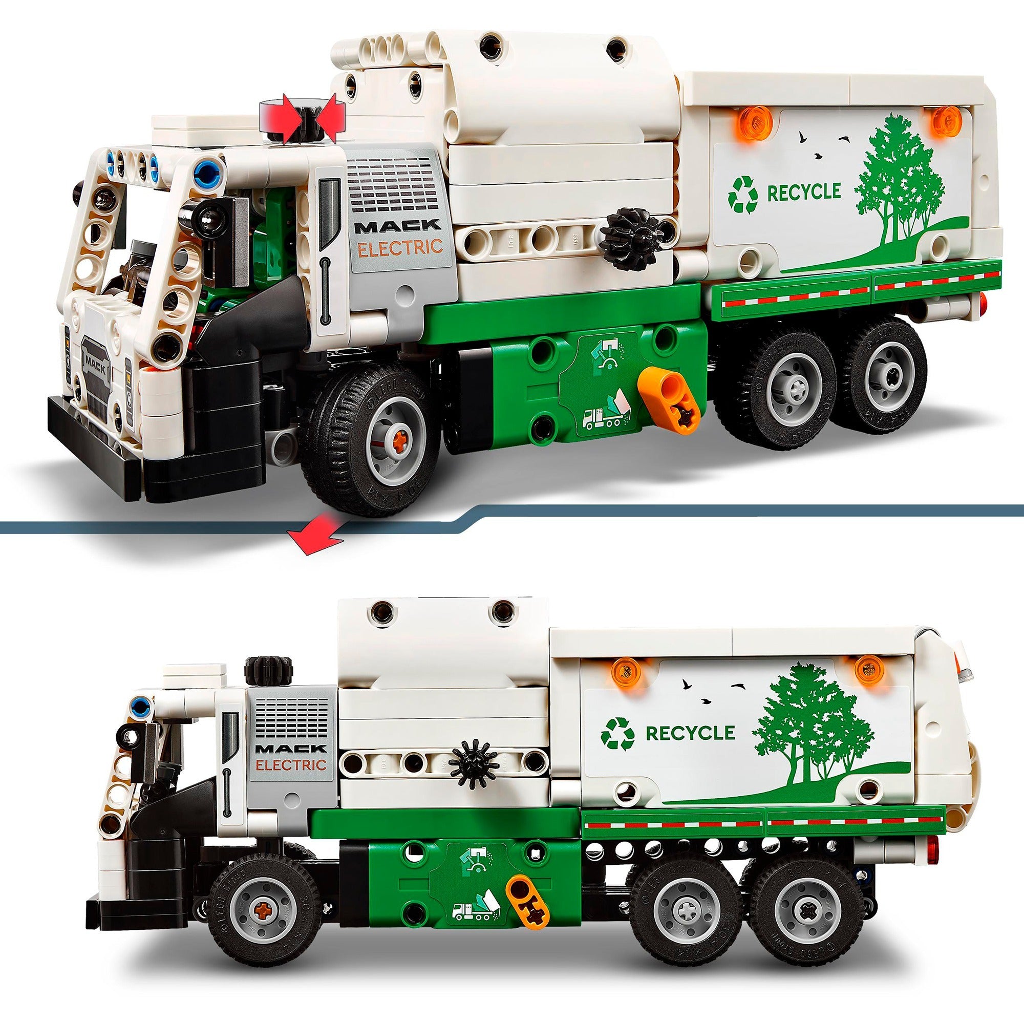 Lego technic 42167 mack lr electric vuilniswagen
