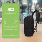 ACT Connectivity - ACT Connectivity suburb rugzak voor laptops tot 156" (zwart)
