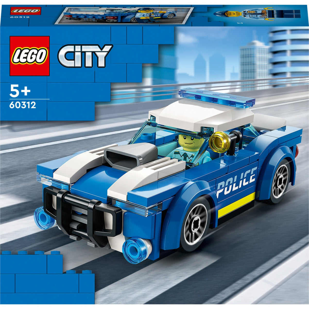 LEGO - ® city politiewagen 60312 bouwset voor kinderen vanaf 5 jaar; inclusief een minifiguur van een politieagent met een zaklamp en politiepet (94 onderdelen)