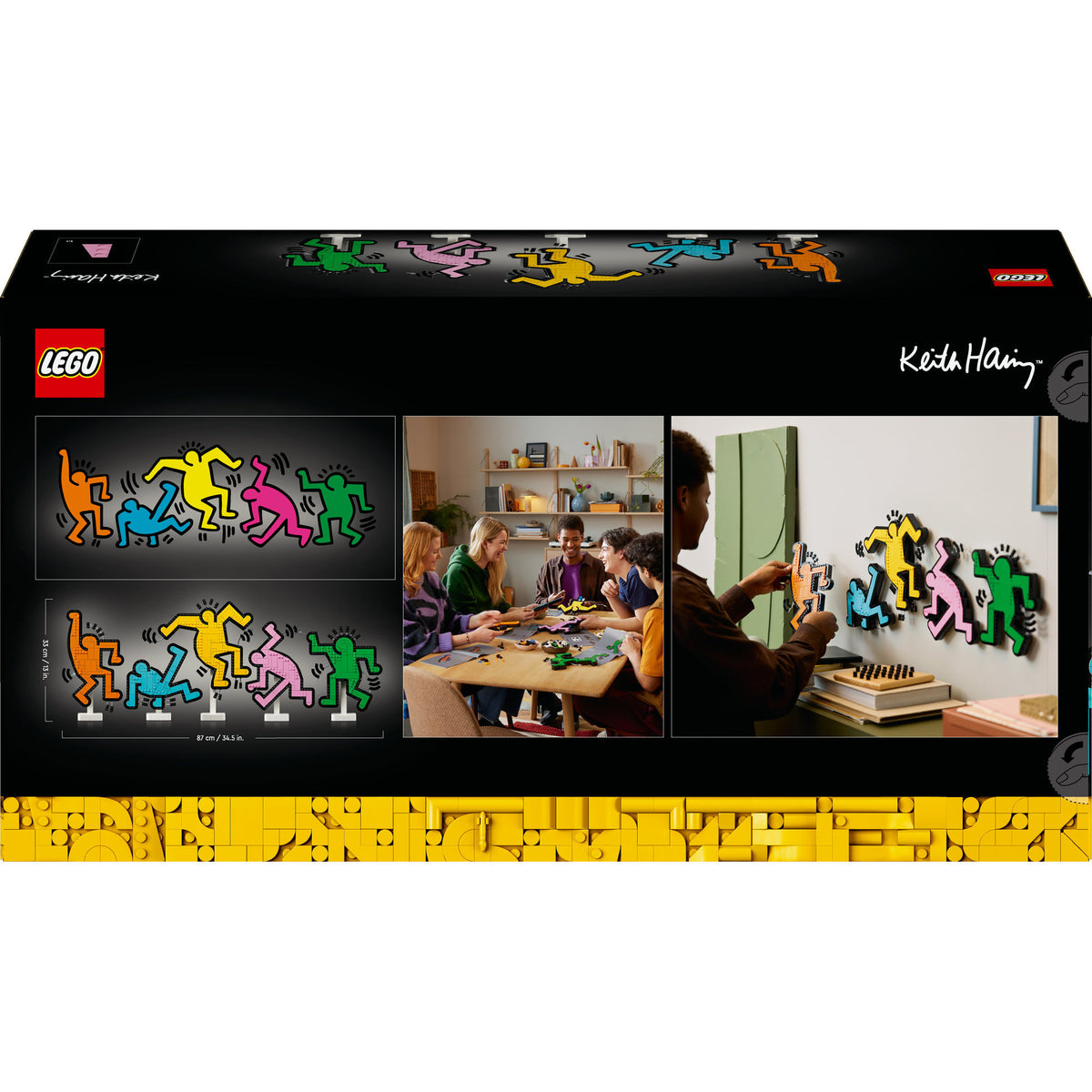 Lego art keith haring – dansende figuren decoratie bouwpakket voor volwassenen 31216