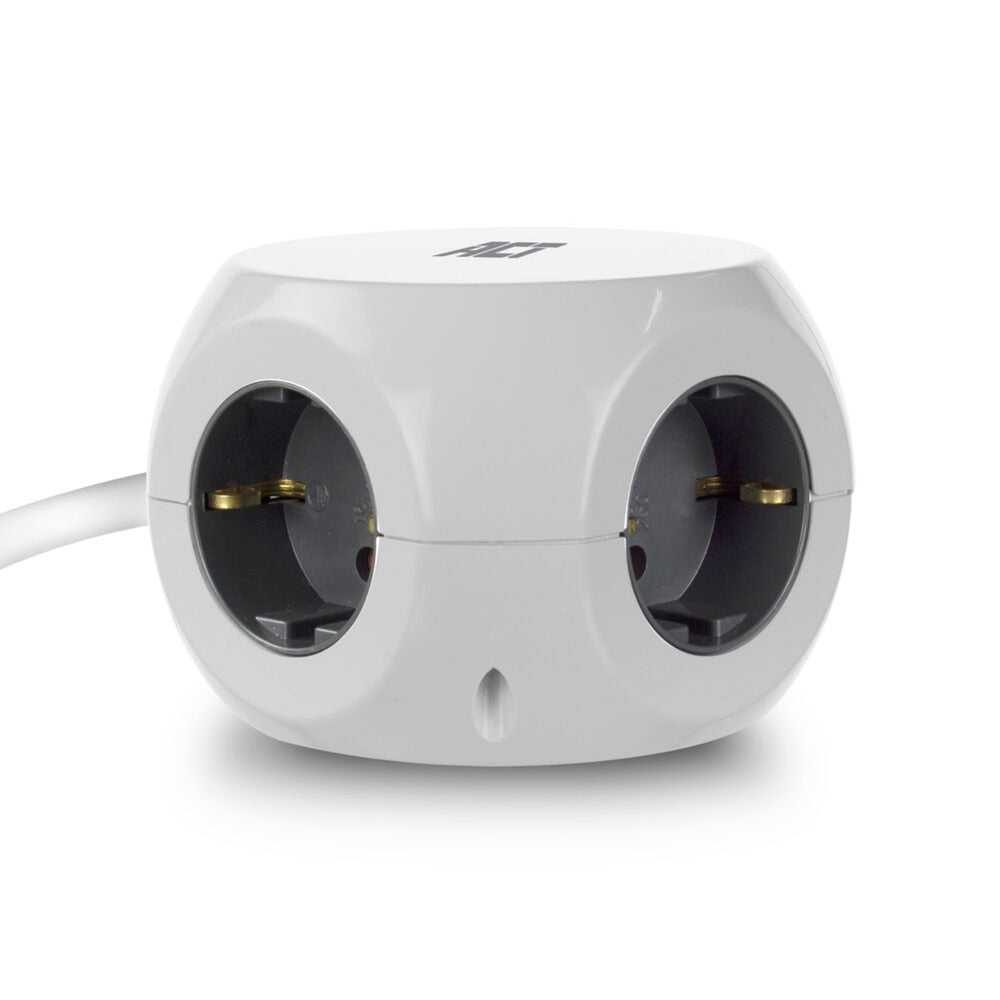 ACT Connectivity - ACT Connectivity Act stekkerdoos kubus met 3 stopcontacten 30w power delivery usb-c/a poorten kabellengte 15m ac2420