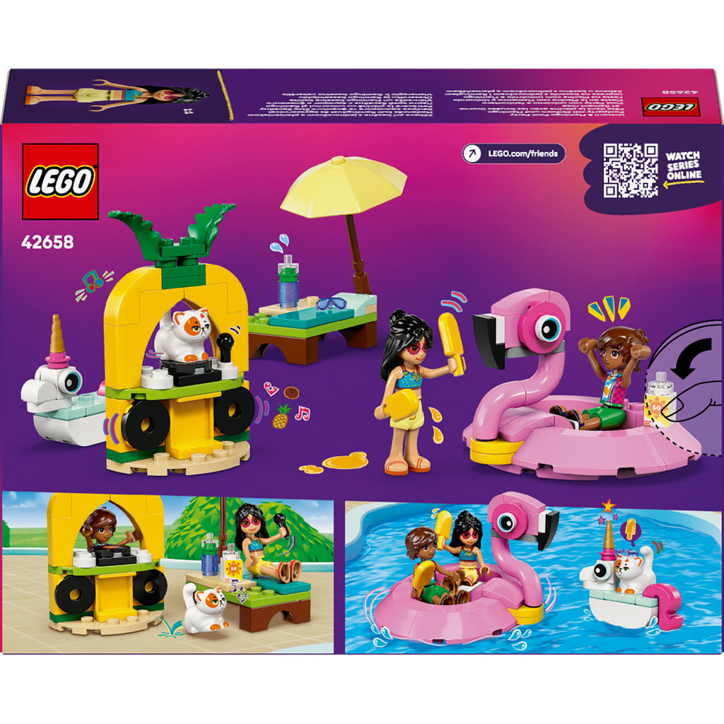 LEGO - friends 42658 zwembadfeestje met flamingo en eenhoorn