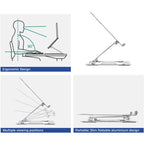 Act connectivity laptopstandaard aluminium (aluminium, opvouwbaar, traploos in hoogte verstelbaar)