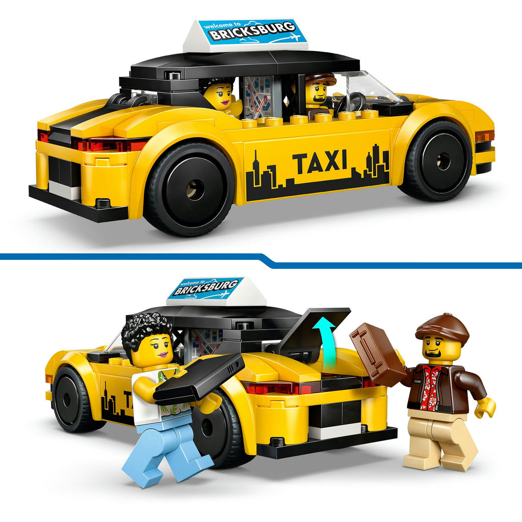 LEGO - ® city gele taxi - modelautobouwset met 2 minifiguren - klassieke speelgoedtaxi - 60487