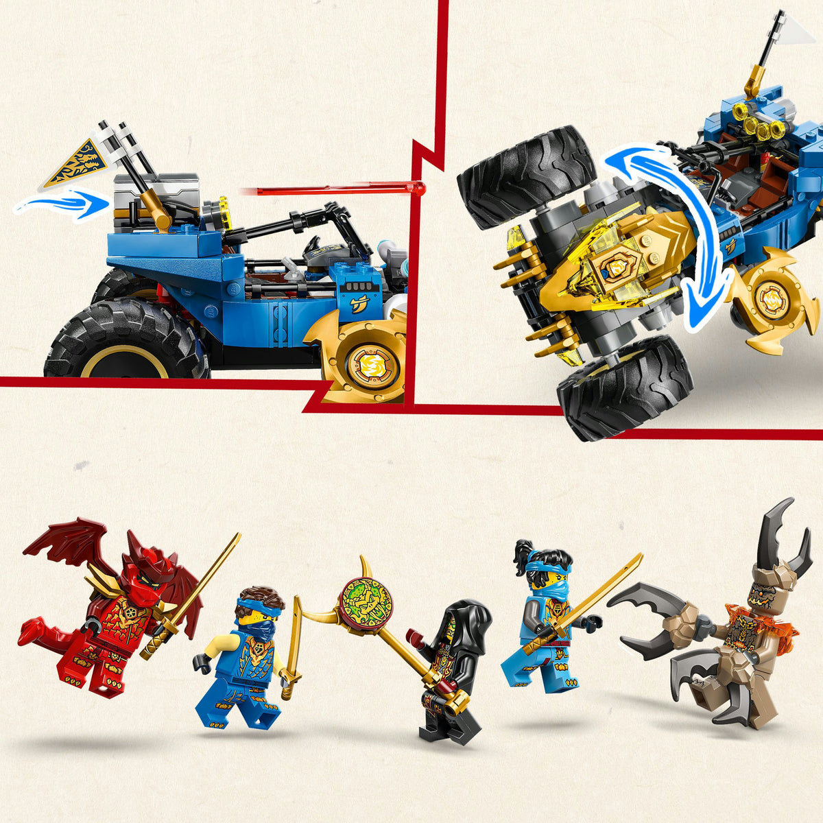 Lego ninjago 71856 jay's transformerende auto