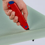 Knipex cutix universele mes stanleymes (rood blauw, incl. 2 mesbladen)