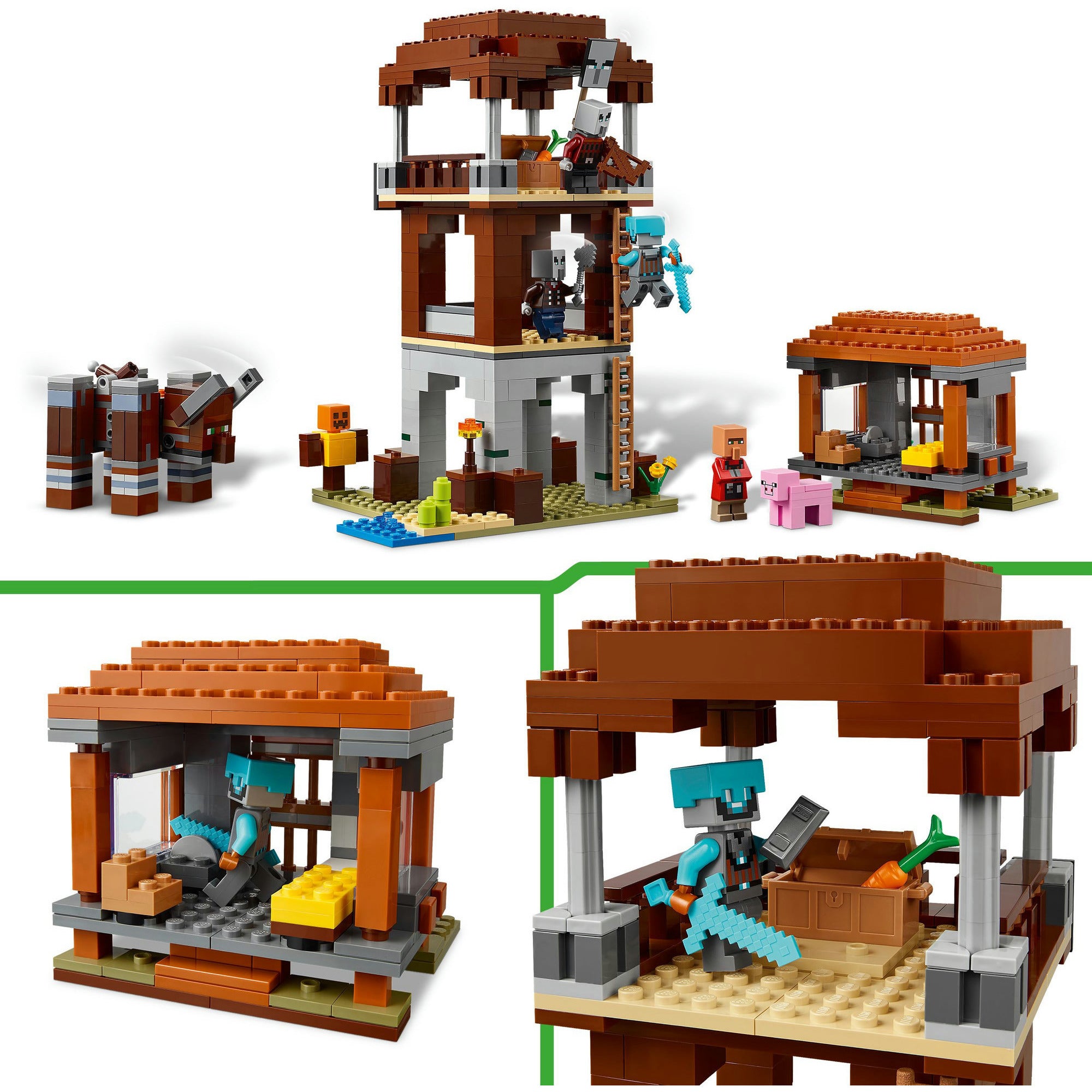 Lego minecraft 21278 de plunderaar buitenpost en verwoester