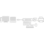 ACT Connectivity - ACT Connectivity usb hub 7 port met aan- en uit schakelaar usb-hub (zwart)