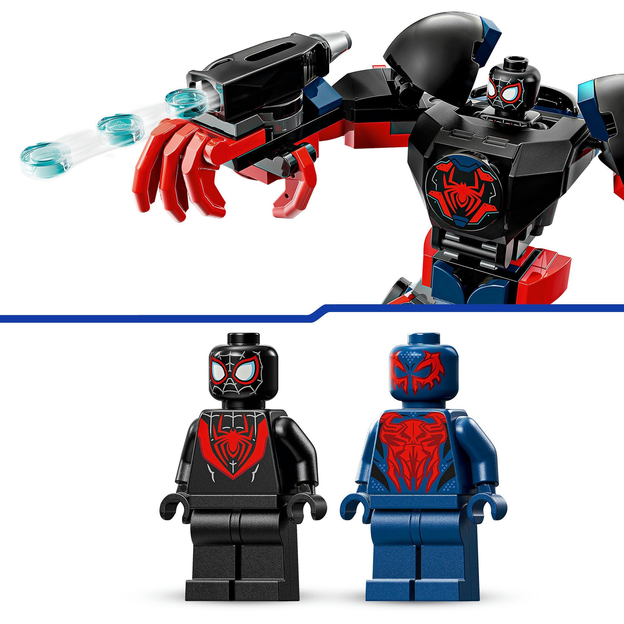 Lego marvel 76337 miles morales mecha vs. spider-man