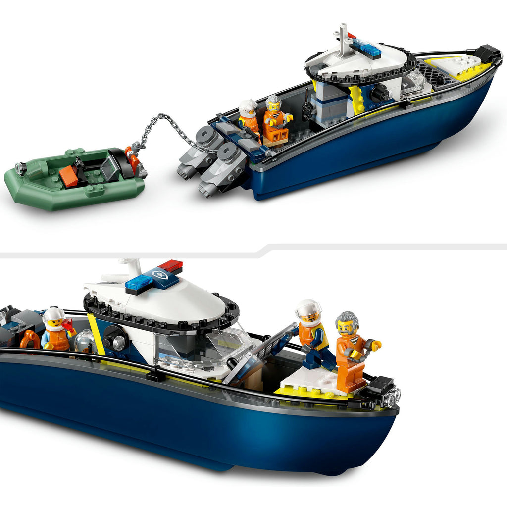 Lego city - achtervolging met politieboot constructiespeelgoed (60456)