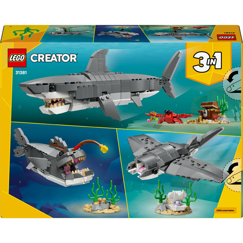 Lego creator 31381 woeste haai met schatkist