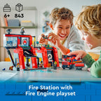 Lego city brandweerkazerne en brandweerauto - 60414