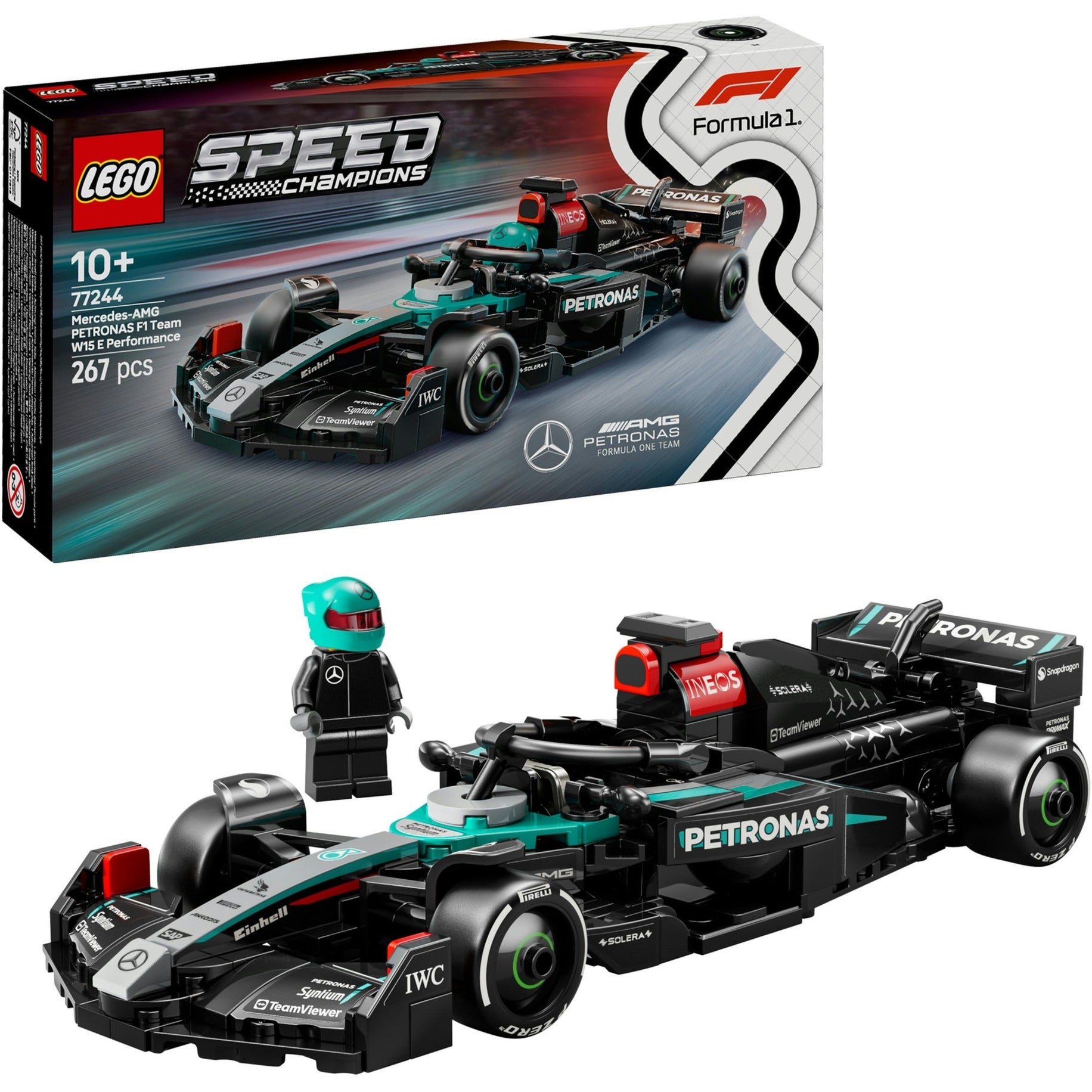 Lego speed champions 77244 mercedes-amg f1 w15 racewagen