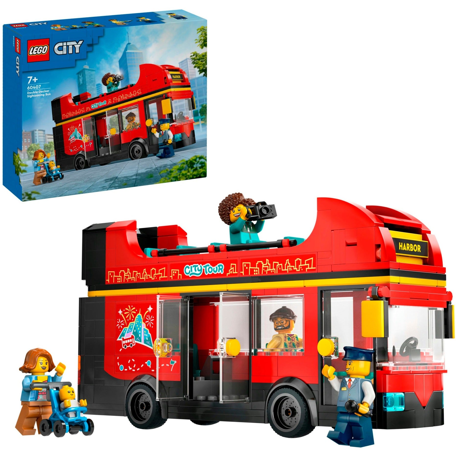 Lego city 60407 toeristische rode dubbeldekker