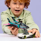 Lego city jet vs. car6 constructiespeelgoed