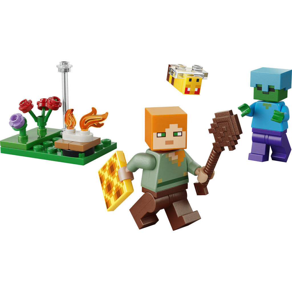 LEGO - minecraft 30732 alex en de strijd bij het kampvuur