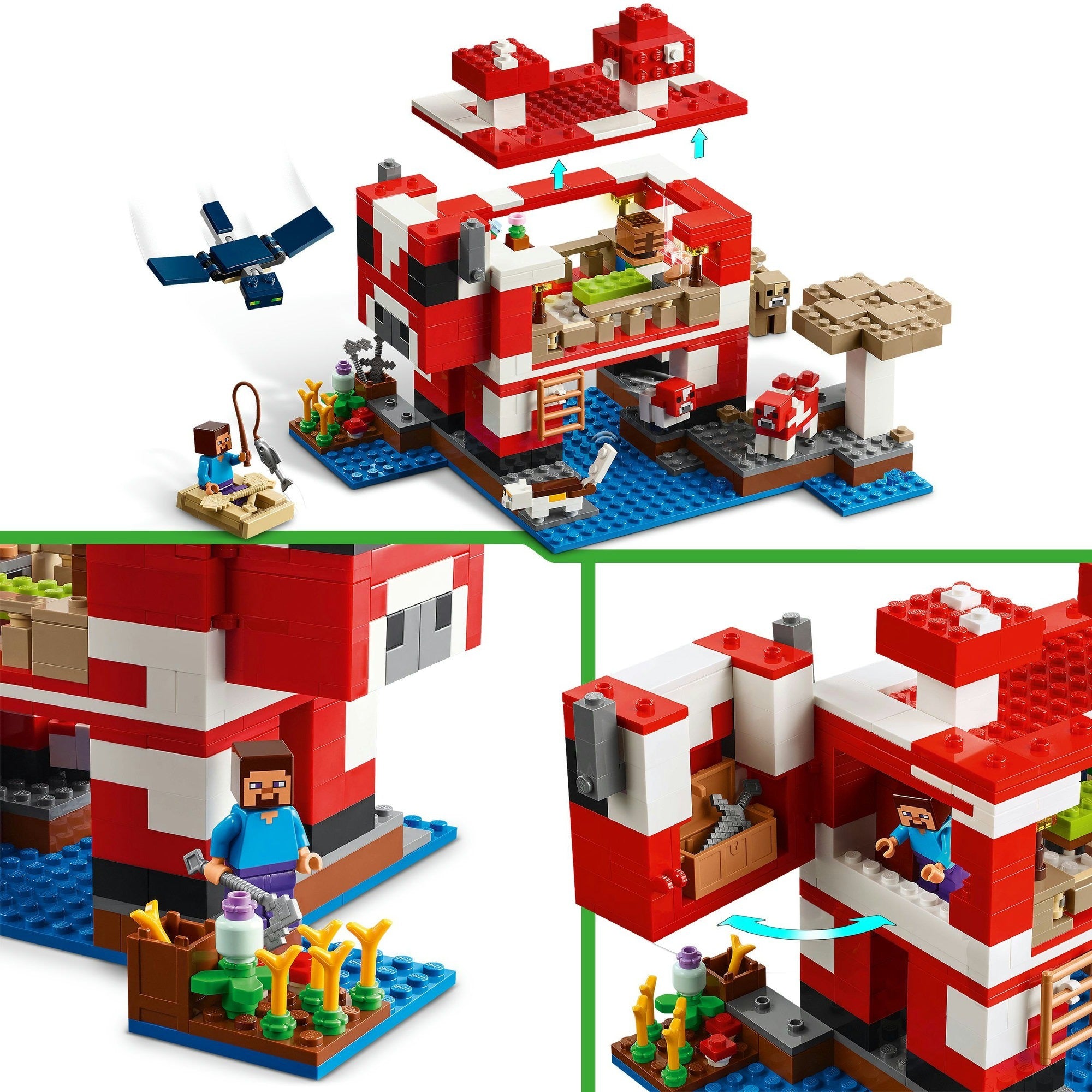 Lego minecraft 21270 het mooshroom huis