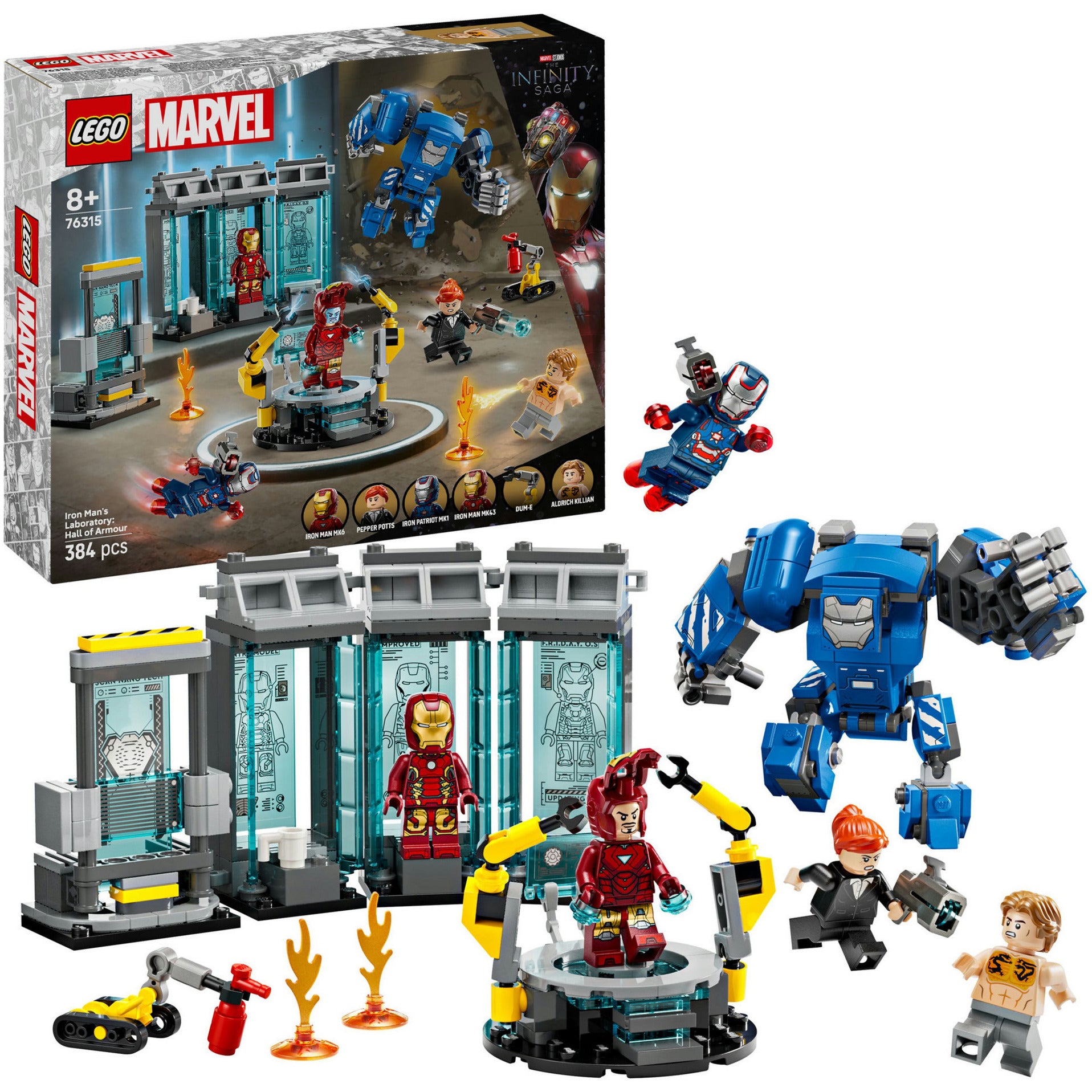 Lego marvel 76315 iron mans laboratorium harnasruimte