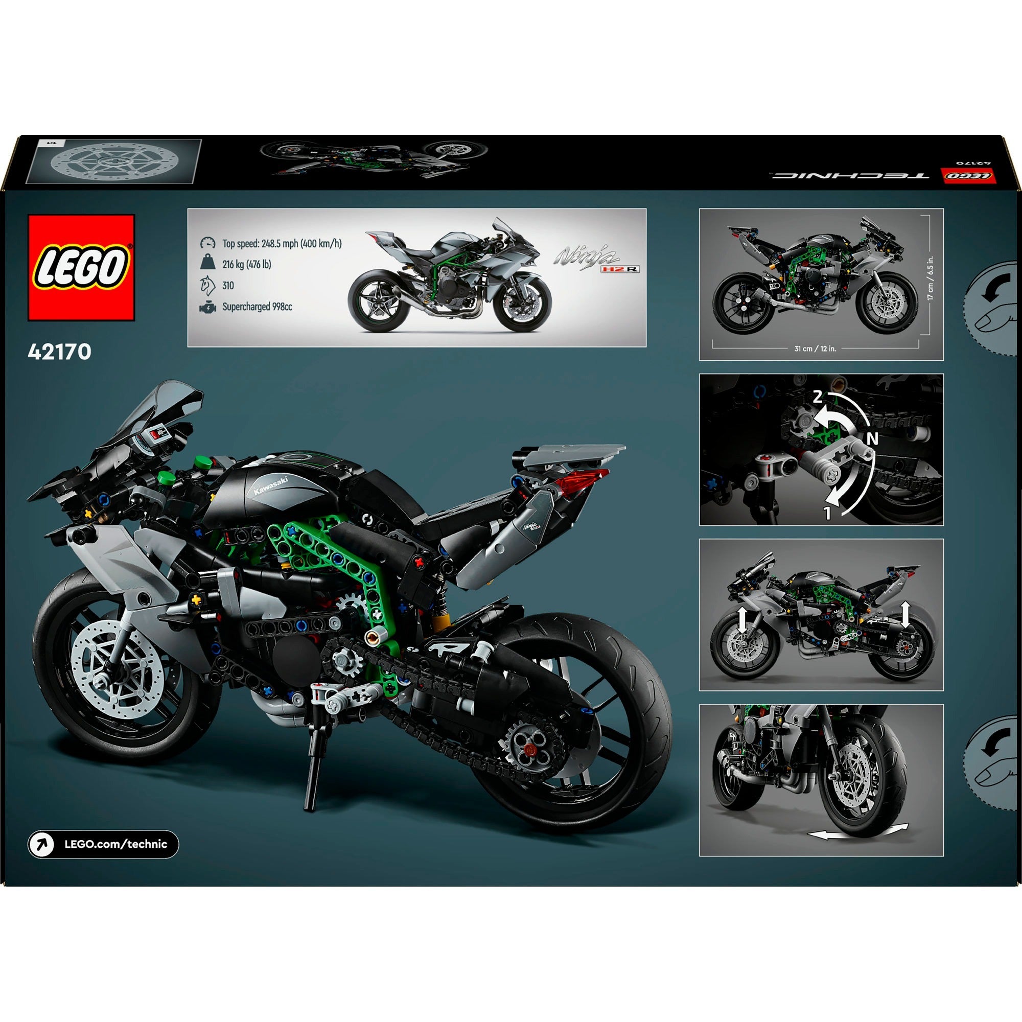 Lego technic kawasaki ninja h2r motor - 42170